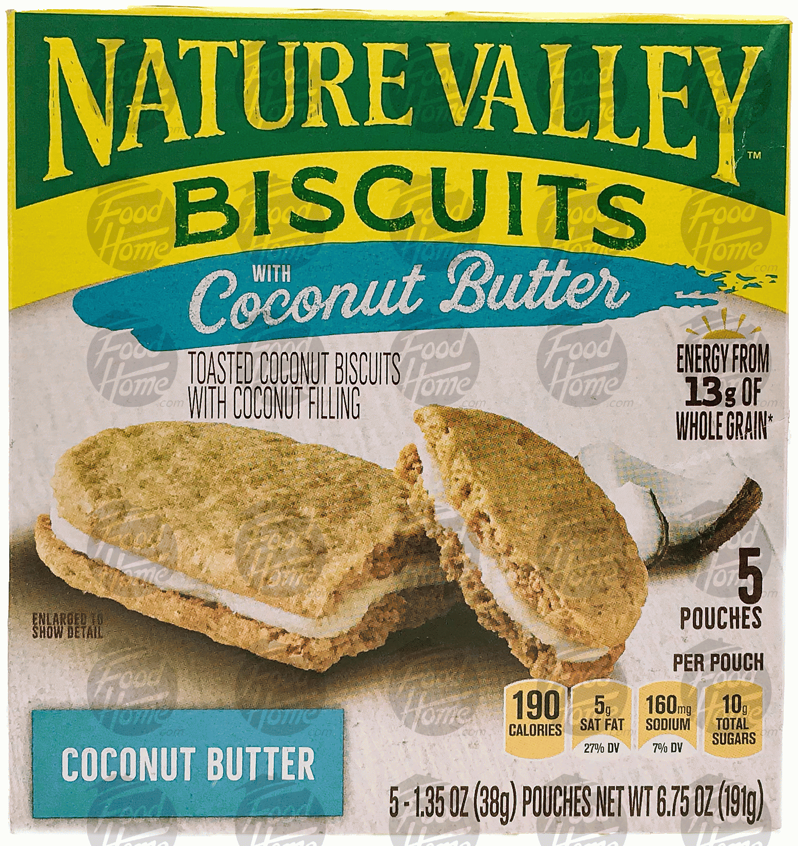 Nature Valley Biscuits coconut butter biscuits with coconut filling, 5 pk., box Full-Size Picture